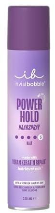 Invisibobble - Power Hold - Tenue Ultra Forte - jusqu'à 48 h - protection UV - Ne colle pas - Vegan - 250 ml