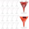 GBACHOOSE 60 Pack Plastic Martini Glasses, 180ml/6oz Party Cocktail Glasses, Reusable Adjustable Stem Bar Glasses for Champagne, Mocktail, Margarita