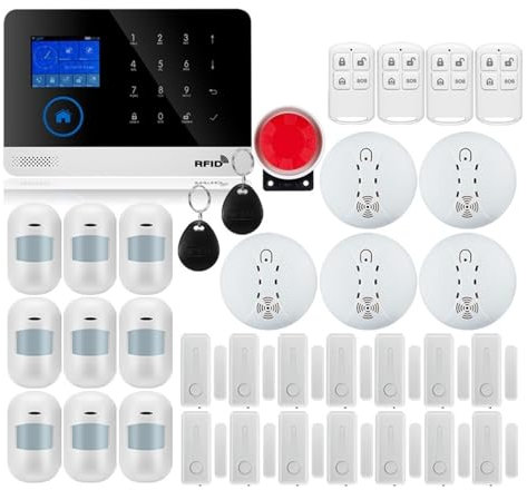 Système de sécurité Domestique, Système d'alarme de sécurité Domestique GSM for Application Tuya avec détecteur de Mouvement Compatible
