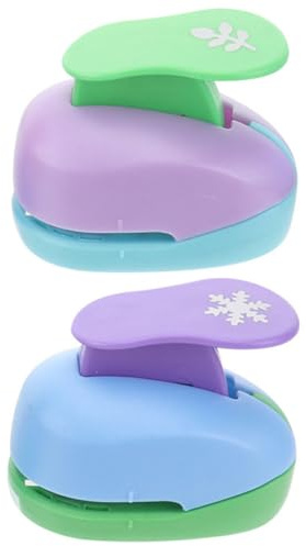 JOINPAYA Perforatrices à Papier pour Loisirs Créatifs 2 Pièces Perforatrice Soi-Même Motifs Aléatoires Outil de Scrapbooking pour Garçon et Filles Matériel DIY pour Cartes et Albums
