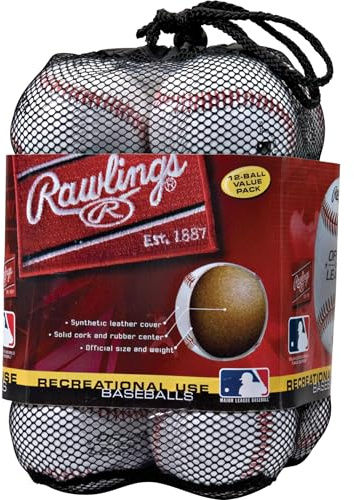 Rawlings | Official League Recreational Use Practice Baseballs | Youth | Bag of 12 | OLB3BAG12 | 12 Count