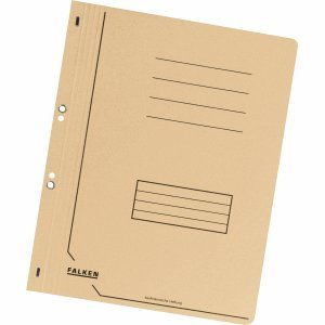 Falken 50 x Ösenhefter A4 1/1 Vorderdeckel Karton kaufmännische Heftung beige
