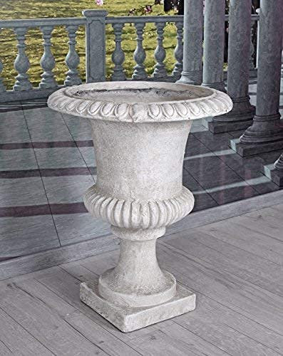 Unbekannt Gartenvase Weiss Kratervase Barock Amphore Gartengefäss Gartenamphore Palazzo Exklusiv