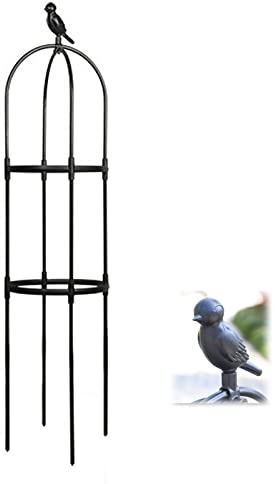 RADAAB Tour Obélisque de Jardin，Tuteur Plante Grimpante,Stable Cage à tomates,Treillis en Fer forgé,Support en Fleur pour vignes grimpantes,rosiers et Plantes (Size : 11.4/29cm Dia x59/150cm H)