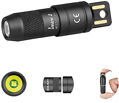 OLIGHT IMINI 2 EDC Rechargeable Keychain Flashlight, 50 Lumens Compact and Portable Mini LED Keyring Lights with Built-in Battery Ideal for Everyday Carry and Emergencies (Black)