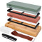 Schleifstein Set für Messer,Professional Schleifstein Set,400/1000 3000/8000 Doppelseitiger Abziehsteine Schleifstein,Mit Bambusbasis,Korrekturstein,Werkzeughalter,Lederstreifen