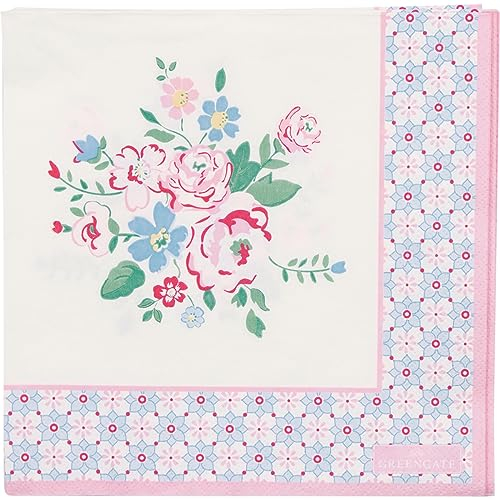 GreenGate Inge-Marie Papierserviertten Weiss Gross 33x33cm