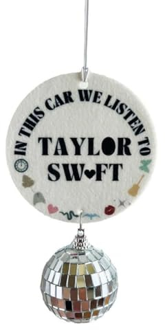 Singer Car Unscented Air Freshener Charm, Disco Ball Car Charm Mirror Hanging Ornament Accessory Taylr Swfte Fans Gifts for Women Men