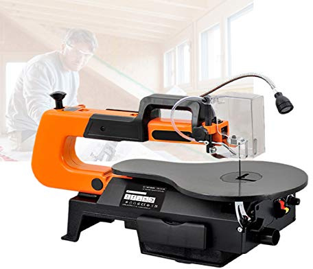 Electric Scroll Saw 120W - Adjustable, with Pin & Pinless Blades - 16 Throat Width, 50mm Cutting Thickness - Perfect for Wood DIY Projects