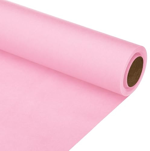 PATIKIL Wrapping Paper, 12x400(33') Bulletin Board Paper Roll Kraft Paper Roll Construction 80GSM for Shipping Packing Gift Wrapping Craft Flower Bouquet Christmas, Pink