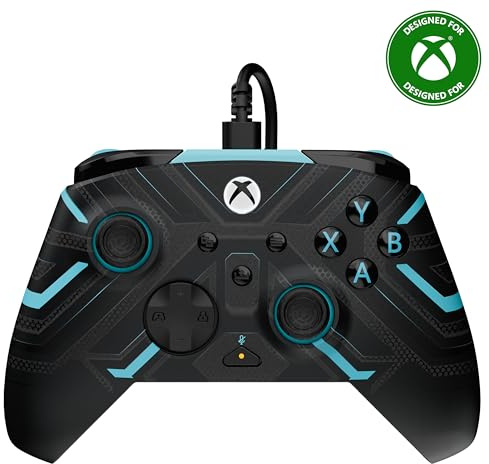 Turtle Beach Rematch Advanced Titan Steel Wired Gaming Controller for Xbox and PC – Glow, Officially Licensed by Xbox, Remappable Buttons, Hall-Effect Hair Triggers, 8ft Cable