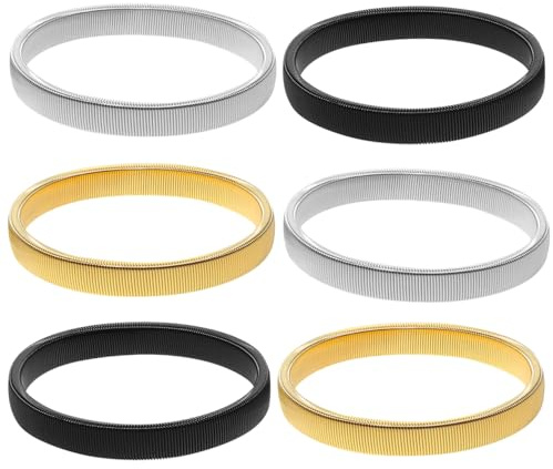 iplusmile 6 piezas Ligas Elásticas para Mangas de Camisa Metálicas Antideslizantes Ajustables para Hombre y Mujer Bandas de Brazo con Alta Elasticidad y Diseño Transpirable Cómodo
