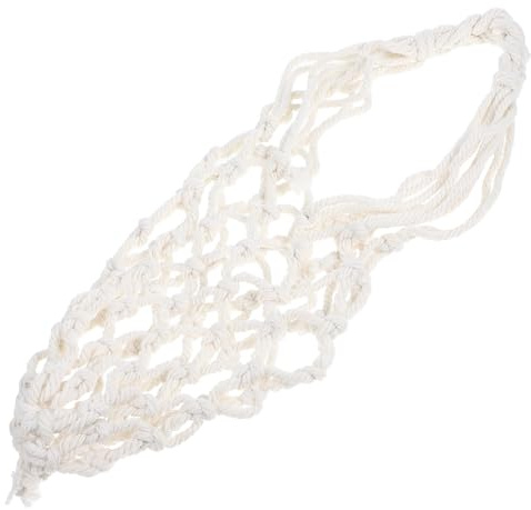 BESPORTBLE Housse de Bouteille D’Eau Portable en Coton Tressé Beige, Porte-Bouteille Léger et Résistant Poignée, Organiseur Pratique pour Randonnée, Sport, École et Voyage