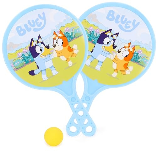 Toyland® 37cm (15”) Bluey Beach Bat & Ball Set - Includes 2 Bats & 1 Soft Ball - Outdoor Toys & Games - Fun Travel Accessories