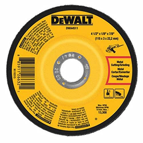 DeWalt DWA4511 Metal Grinding Wheel, 4-1/2-Inch x 1/8-Inch x 7/8-Inch