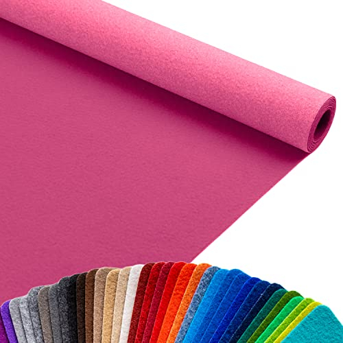 Primaflor - Ideen in Textil Hochzeits-Läufer Event-Teppich Meterware - Pink, 1,00m x 2,00m, Viele Farben, Rutschfester Gangläufer, Schwer Entflammbarer Hochzeits-Läufer, B1 Messeteppich
