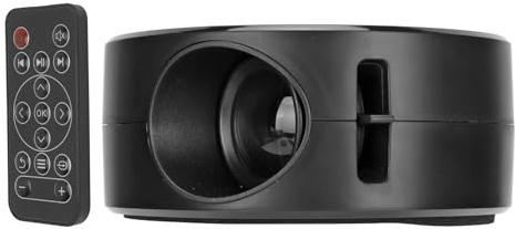 Miniprojektor, Bärbar Filmprojektor, 1080P TFT LCD-telefon Samma Skärm, LED-projektor för Hemmabiofilmprojektor med USB-gränssnitt och Fjärrkontroll, Present Till Barn