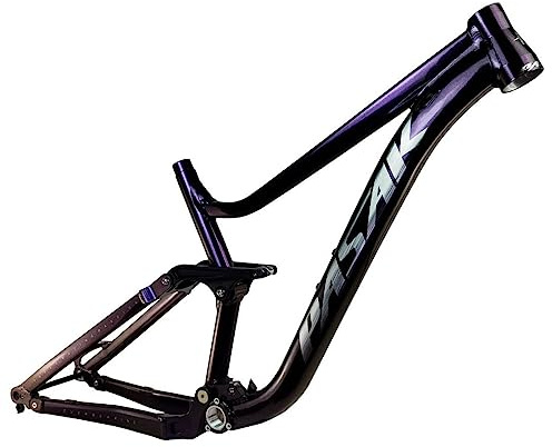 MTB Frame 27.5er/29er Mountain Bike Suspension Frame 16''/18'' DH/XC/AM Skivbroms Ram Boost Thru Axle 148mm (Color : Purple, Size : 27.5 * 16'')