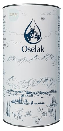 Oselak Donkey Milk Powder 200g, Pure and 100% Natural, High in Calcium, Iron, and Vitamin D, Similar to Human Breast Milk, Rich in Whey Protein, Vitamins and Minerals, Nothing Added, Nothing Removed