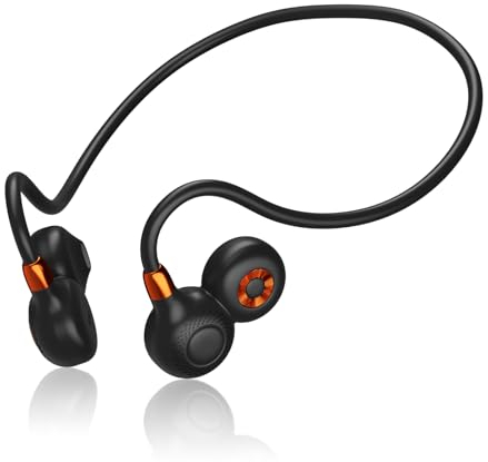 Ortizan Open Ear Bluetooth Sport Headset, Auriculares Bluetooth 5.3 por conducción de Aire, IPX6 Waterproof, 19G Light, Clear Call Quality, Auriculares Deportivos para Entrenar Correr