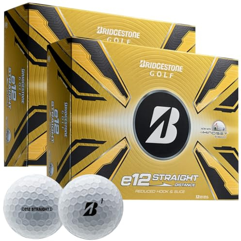 Bridgestone Golf e12 Straight White Double Dutzend