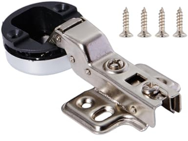 Bisagras de puerta de cristal de 35 mm, tornillos de copa prácticos, bisagras de bricolaje, herrajes para gabinetes de casa, curvatura media de 110 mm