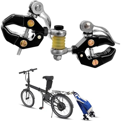 Mimoke Fahrrad Gepäckträger-Zugklemme 10–45 mm – Robuste Klemme zur Befestigung von Einkaufswagen-, Trolley- und Gepäckgriffen – Mit Schutzüberzug, sicherer Halt für tägliche Transport- und Ziehaufgab
