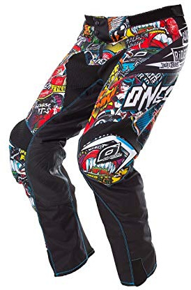 O'NEAL | Pantaloni Motocross | Enduro Motorcycle | Tessuti Resistenti in Denari, con Grande libertà di Movimento, vestibilità Atletica | Pantaloni Mayhem Crank | Adulto | Nero Multi | Taglia 36
