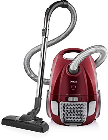 Princess Aspirapolvere 333001 Power Deluxe – Aspirapolvere con sacchetto – Classe di efficienza energetica A, Rosso