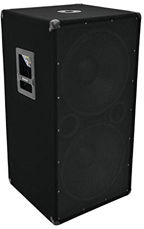 Omnitronic BX-2550 Subwoofer 1200W | 2 x 15 Subwoofer mit 1200 Watt Leistung | Druckvolle Bass-Unterstützung für alle Topteile