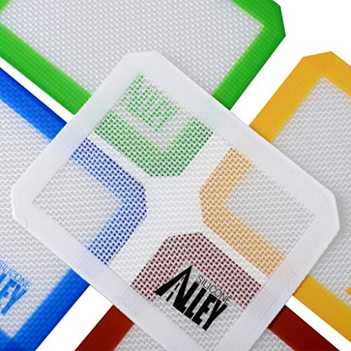 Non-stick Wax Mat Pad [5-Pack] / Silicone Nonstick Mat Small Rectangle 5 x 4 - Colors Exactly as Featured