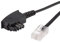 ecabo 10056 2m TAE-F Stecker auf RJ45-Stecker Anschlusskabel – Routerkabel – VDSL/DSL – Direktanschluss von DSL-Routern an die Telefondose – Flachkabel für Alle Router und Modems – schwarz