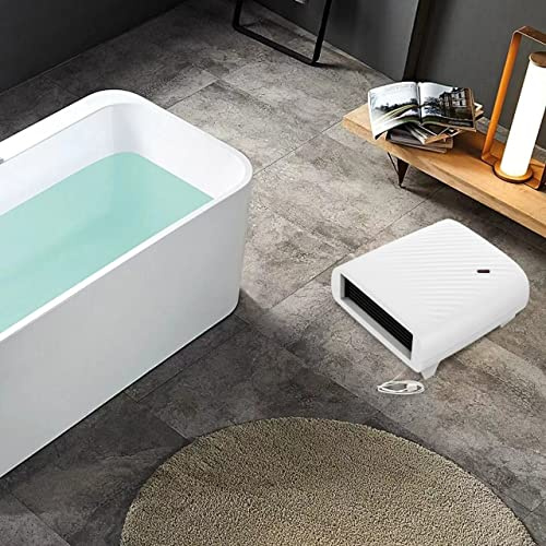 Electric Downflow Fan Heater IP22 Water Splash Proof Wall Mounted with Pull Cord Operation Splash Proof Function 2 Heat Settings Ideal for Bathrooms Kitchen Laundry areas 2000w White Energy Class A+