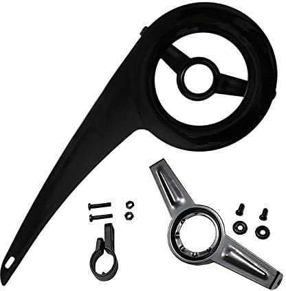 Perfeclan Cubierta de Cadena de Bicicleta Universal 32-38T Accesorios de protección Protector de Cadena de Bicicleta para Carretera, Negro + Hebilla de Cola