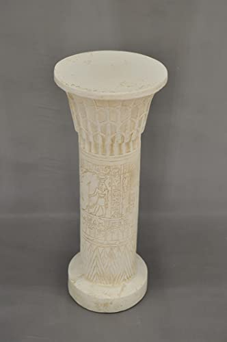 Cinar Colonna decorativa in stile meandro, 90 cm, in stile greco antico rococò, pilastro barocco, piedistallo dipinto a mano