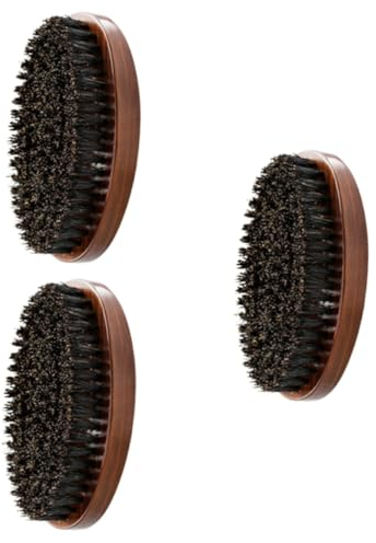 Beaupretty 3St Bartstyling-Hersteller beard brush for men bartpflege set Holzgriff Bartkamm Libellen-Haarspangen für Frauen Bartkämme Bart Rasierpinsel runden Bartbürste Mann Hölzern