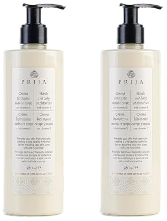 Prija Lozione per il corpo, crema per il corpo, anabolizzante, vitamina E, per mani e corpo, 380 ml, lozione idratante, Italia Hotels Spa Wellness (2)