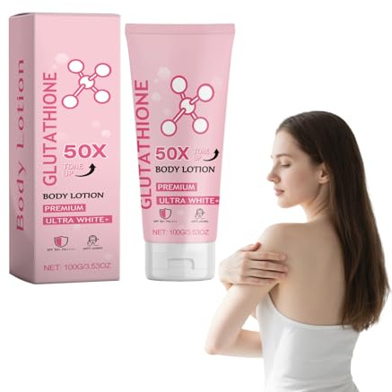 Glutathion & Niacinamid Tone Up Body Lotion - Leichte, täglich feuchtigkeitsspendende Lotion, angereichert mit Glutathion 50x für alle Hauttypen, duftende Feuchtigkeitscreme für weiche (1 Stück)