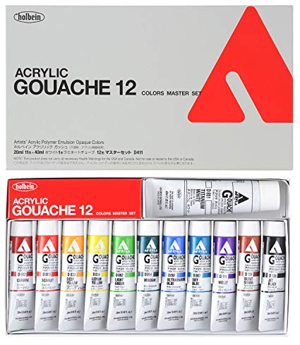 Holbein Acryla Gouache Master Set Of 12 20Ml