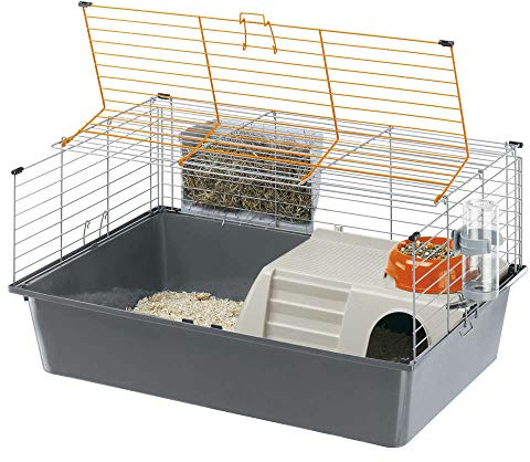 Ferplast Small Animal Cage Guinea Pig Cage CAVIE 15, Accessories Included, 70 x 47 x 37,5 cm
