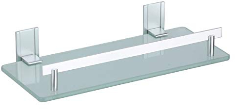 MSV Bad Regal Tabarca Eckregal Duschregal aus Aluminium und Glas - kleben und Bohren