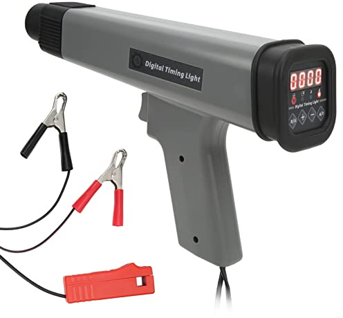 Ejoyous Zündlichtpistole Stroboskoplampe, 12V Blitzlampe Zündzeitpunktpistole Zündpistole Zündeinstellampe Blitzpistole Zündlicht Pistole Krokodilklemmen für Auto Motorrad Marine