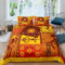MDKLXIDF Bettwäsche 155x220 cm gelbes Afrika 3 Teilig Atmungsaktive Bettbezug mit Reißverschluss, Weich Mikrofaser Bettwäsche-Sets für Kinder - 1 Bettbezüge und 2 Kissenbezug 80x80cm