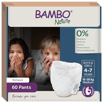 Bambo Dreamy Night Pants - Pañales de entrenamiento, pantalones de dominadas, ecológicos para la noche, mantienen las camas secas toda la noche, pañales de entrenamiento, seguros, cómodos, pantalones