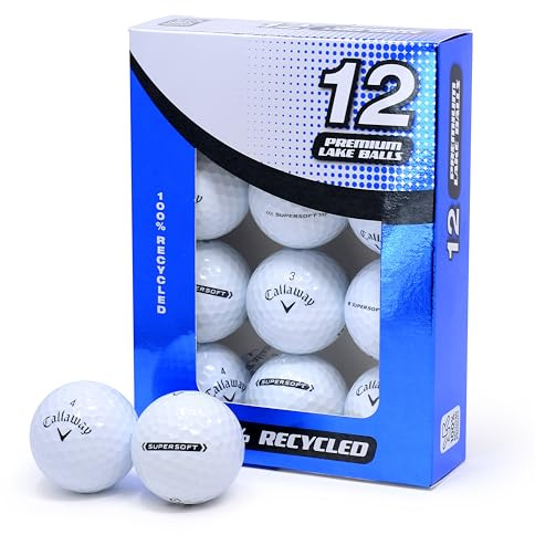 Second Chance Recycled Lake Golf Balls, Used Golf Balls - 12 Pack - Grade A for Callaway Supersoft Golf Balls