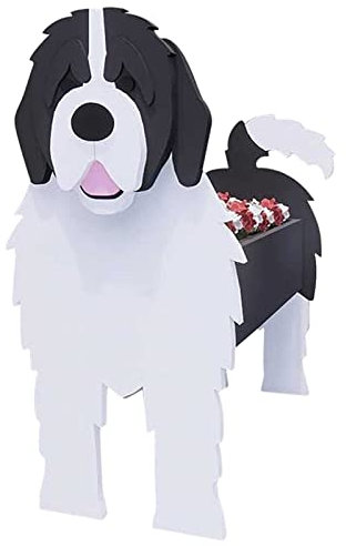 YANXIR 3D-Blumentopf in Hundeform, kreativer Pflanzenbehälterhalter in Cartoon-Optik, Statuen für den Außenbereich, Blumentöpfe für den Garten