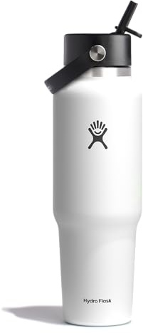 Hydro Flask 40 OZ Wide Flex Straw Travel Bottle White