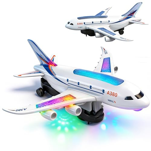 Aeroplane Toys, Electric Airplane Plane Toys for 2 3 Year Old Boy Gifts