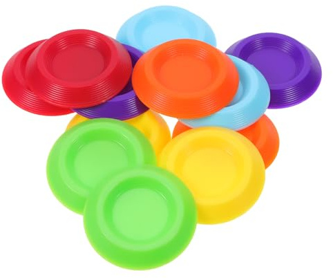 ULTECHNOVO Lot de 12 Mangeoires Rondes en Plastique pour Insectes, Support pour Nourrir Les Cafards, Bol Résistant pour Terrarium, Accessoire Pratique pour Reptiles et Couleur Aléatoire