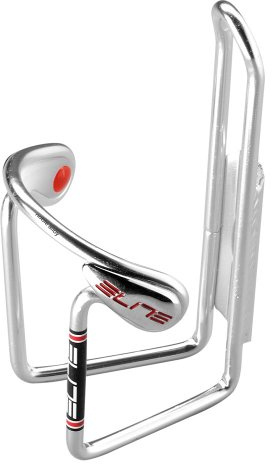 Elite Ciussi Gel Bottle Cage Silver – Aluminium Bike Bottle Holder with Anti-Vibration Gel Inserts – Secure No-Rattle Fit – For Road Bike, MTB & Gravel Cycling